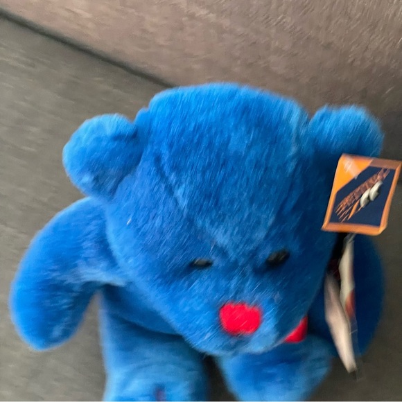 Vintage NBC Experience Teddy Bear Plush Blue Stuffed Animal 1994 Promo Network - Picture 8 of 9
